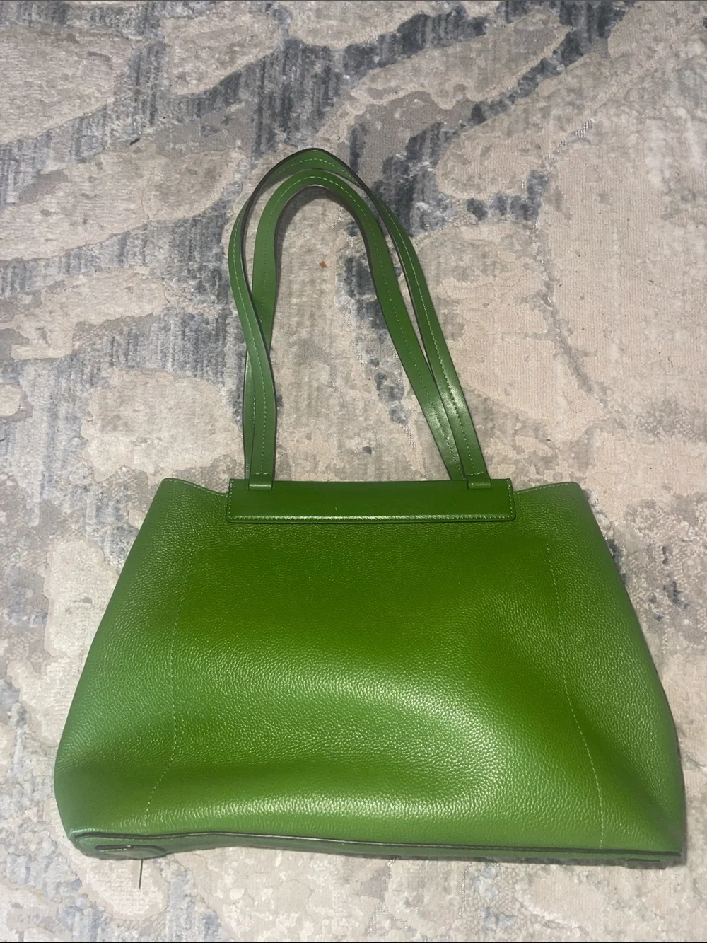 Michael Kors Lime Green Leather Floral Applique Tote